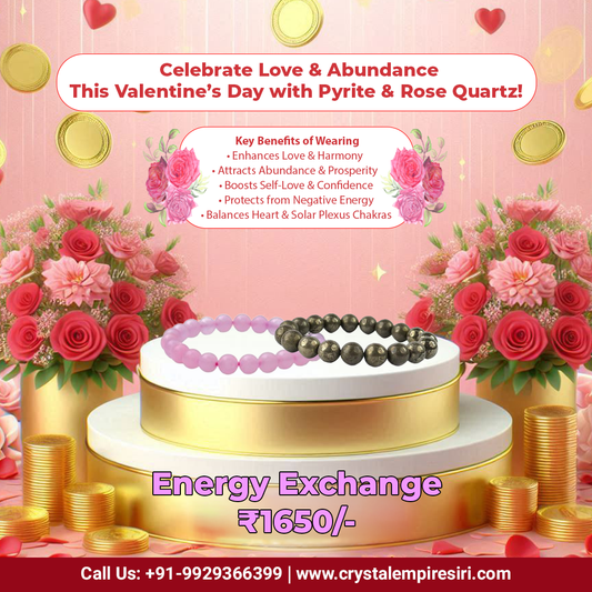 Attract Love & Wealth Combo | Pyrite & Rose Quartz Bracelet | Love & Abundance Energy