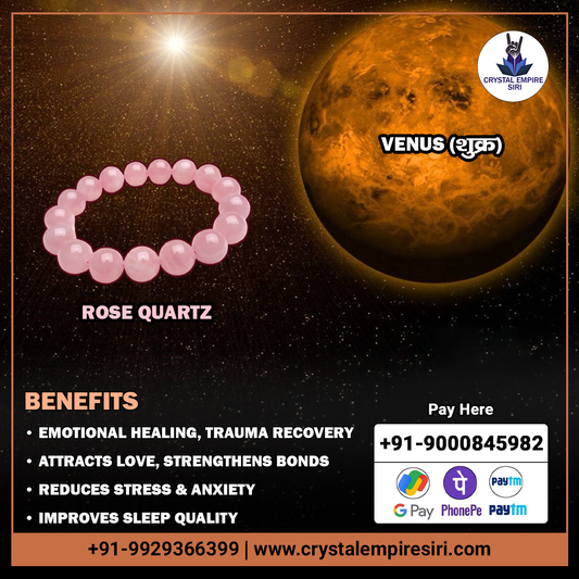 Shukra Graha Remedy Crystal (Rose Quartz Bracelet) | Venus Planet Remedies